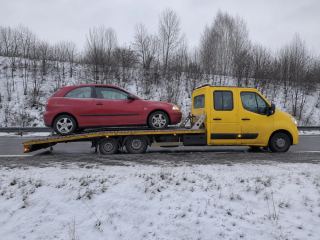 Laweta podczas opadów śniegu – Mysłowice